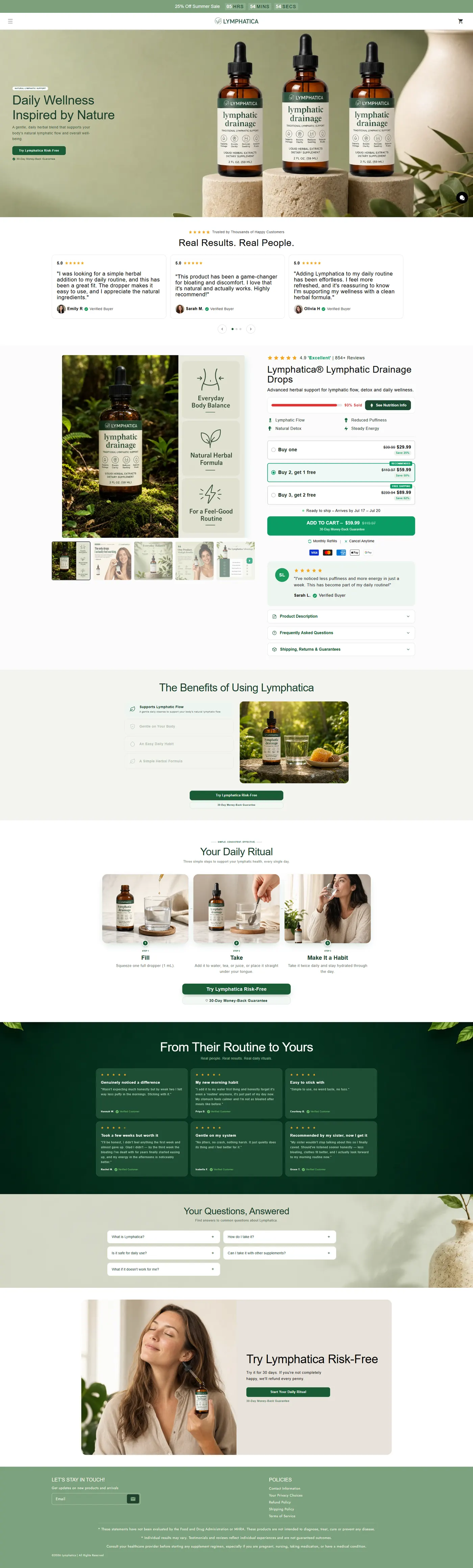 Home page after redesign